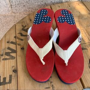 Mickey Mouse foam wedge vintage Y2K block color